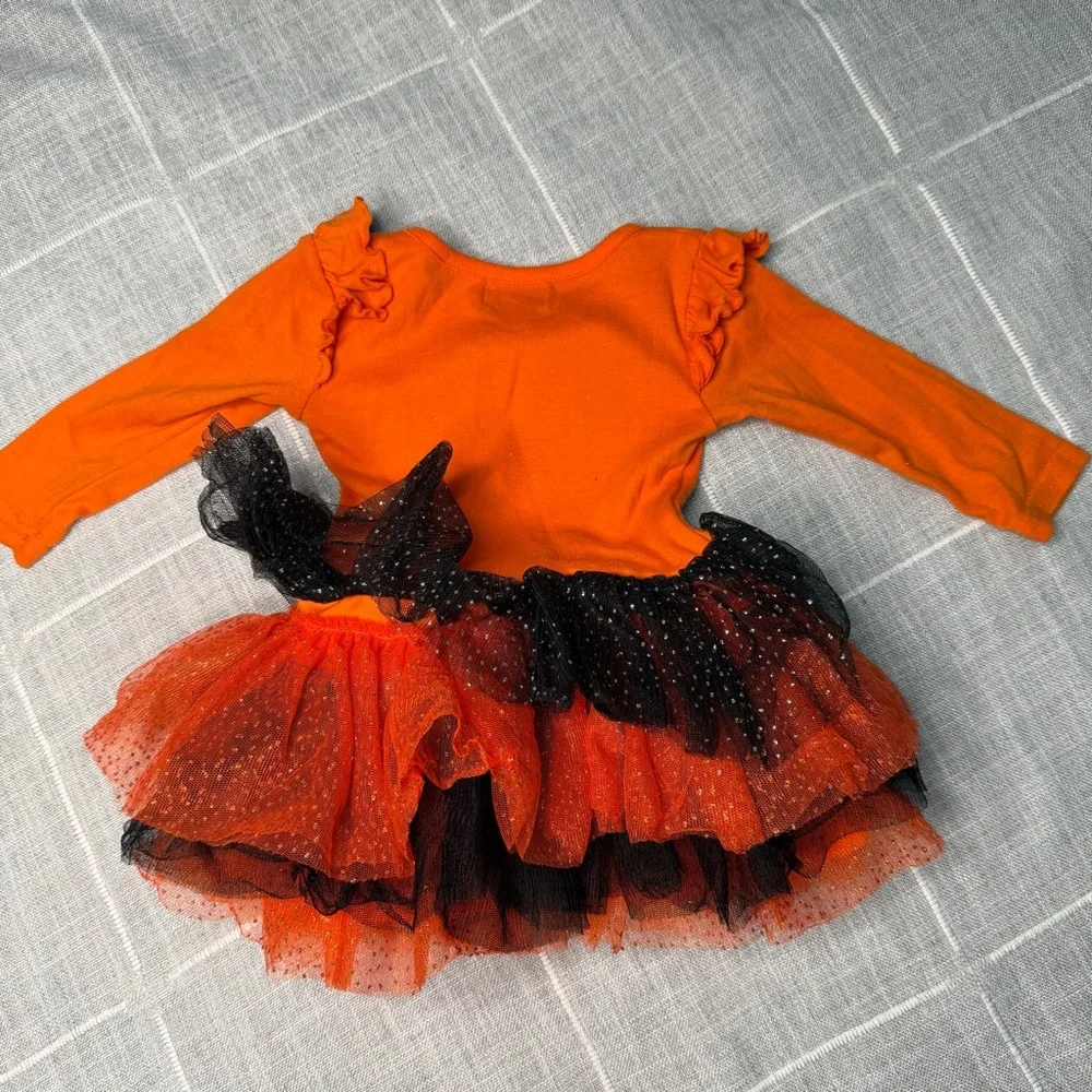 BlueBeri Boulevard 18 Months Halloween Long Sleeve Tutu Top Leggings Set Glitter
